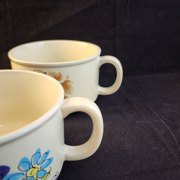 Set of 2 Vtg Japan Stoneware Soup Cups Mugs - Picture 8 of 10